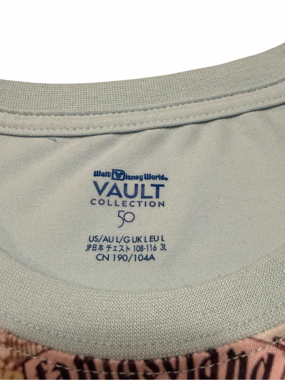 Walt Disney World Vault Collection 50th anniversary park Map Shirt Blue large - Picture 6 of 7